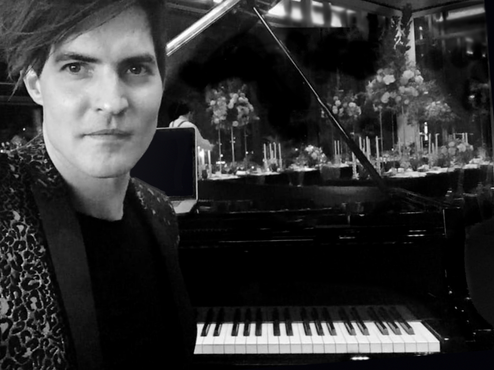 Stephen Anning playing piano